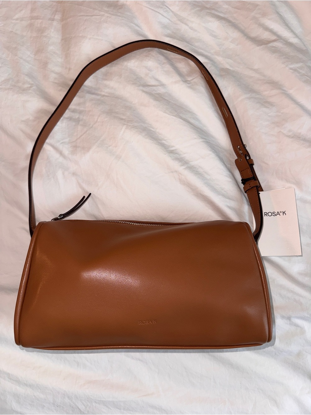 korean rosa.k Tan Shoulder Bag with Adjustable Strap